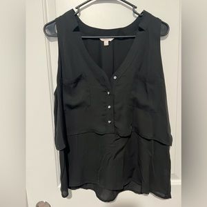 Candies Black Dressy vest style top size L